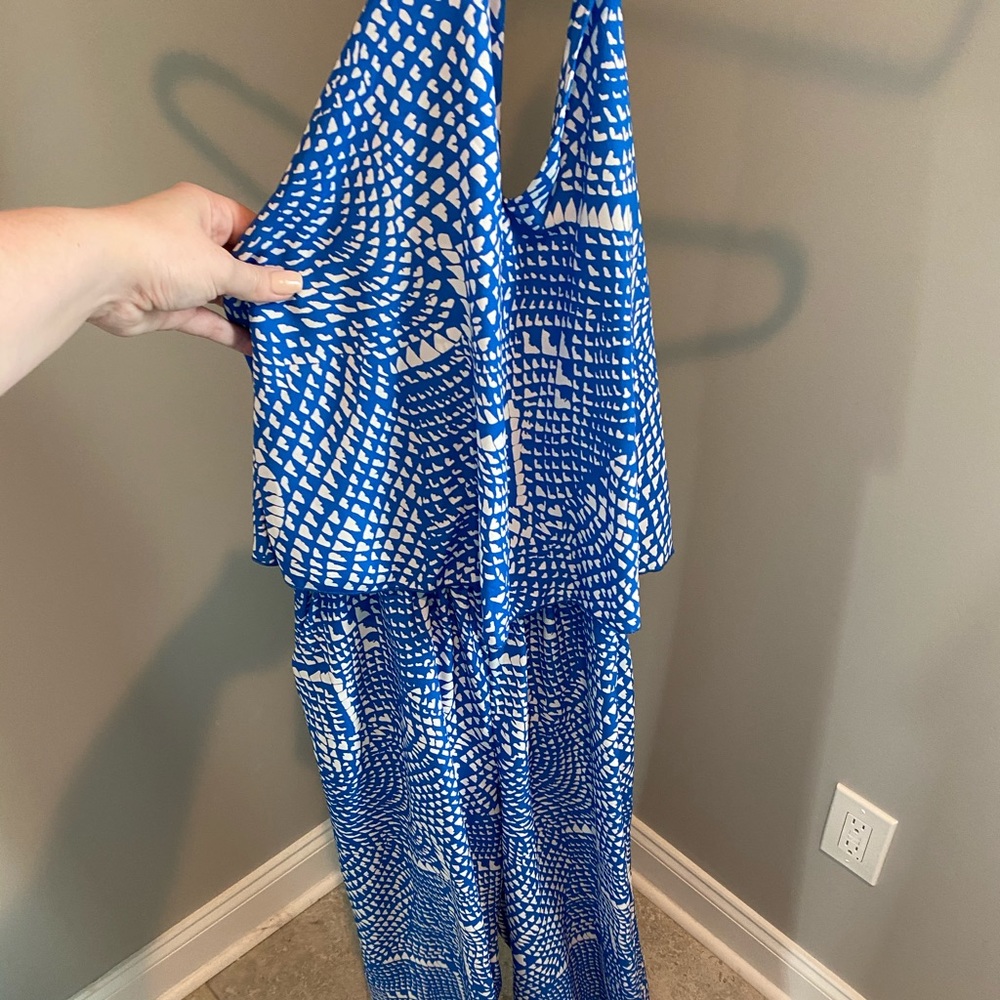 Red dress brand new key hole maxi romper